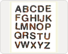 Letters Fabric Stickers-TZ-20031